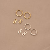 Garnet Astra Huggie Earrings