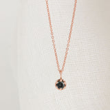 Round Claw Set Sapphire Necklace