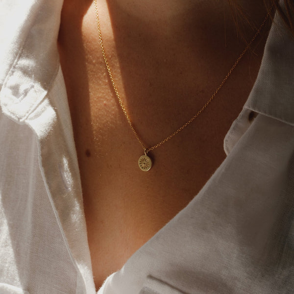 Reversible Daisy Letter Necklace