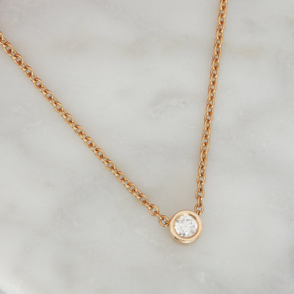Floating Diamond Pendant Necklace