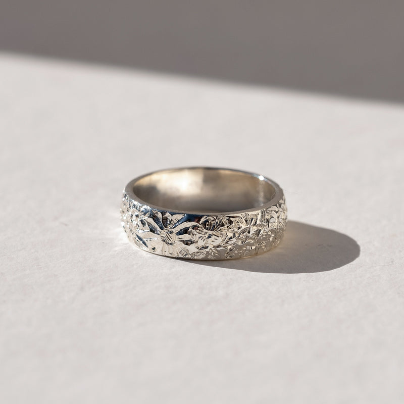 Floral Engraved Band