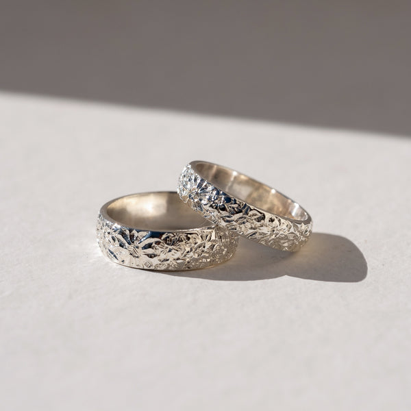 Floral Engraved Band