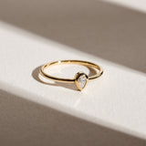 Mini Pear Diamond Ring