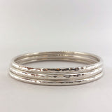 Hammered Silver Bangle