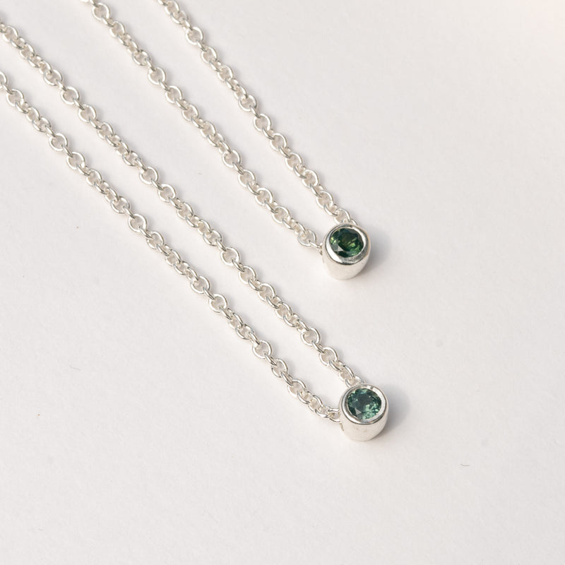Silver Floating Pendant Necklace