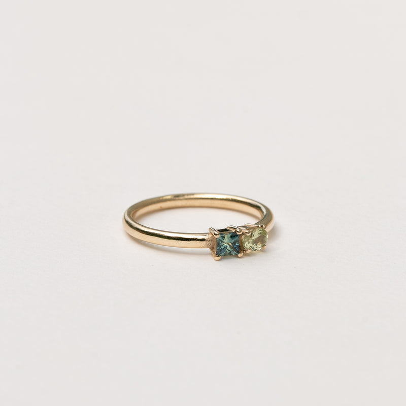 Mismatch Oval & Square Sapphire Ring