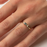 Mismatch Oval & Square Sapphire Ring